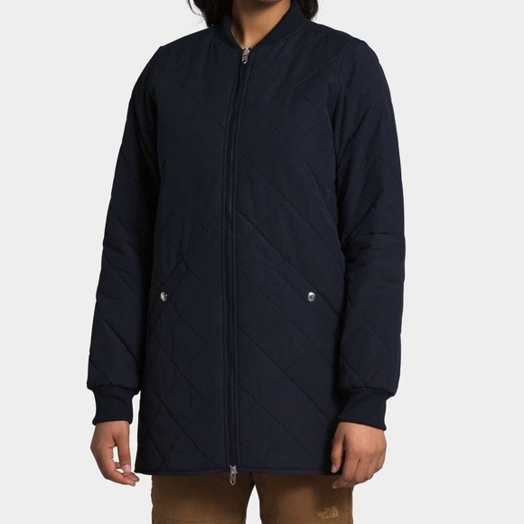 The North Face Cuchillo Parka Women’s Size Small Blue Quilted Fleece New NWT - Picture 2 of 12